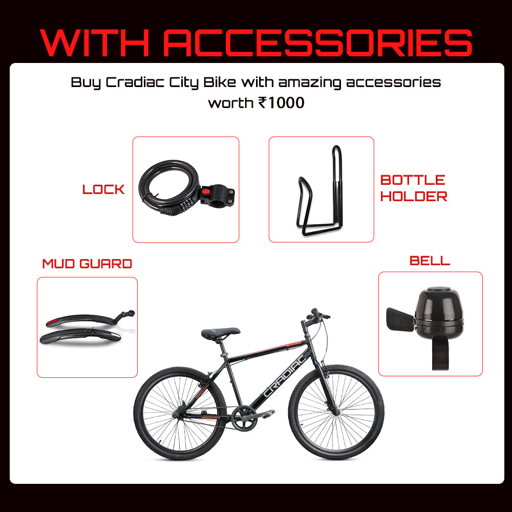 CRADIAC CITY BIKE 26 BLACK